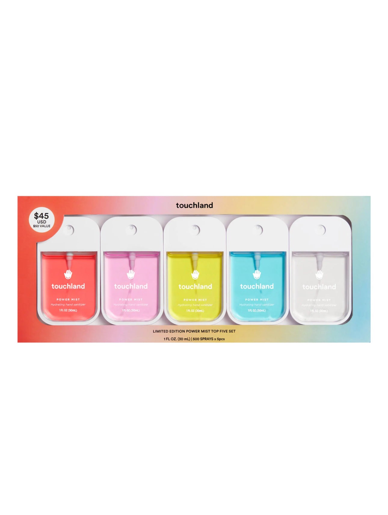 Touchland
Limited Edition Power Mist Top Five Value Set