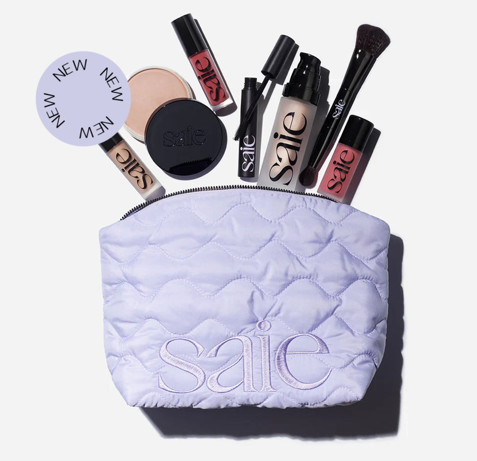 Saie - THE QUILTED MAKEUP BAG
SAIECYCLED MAKEUP BAG