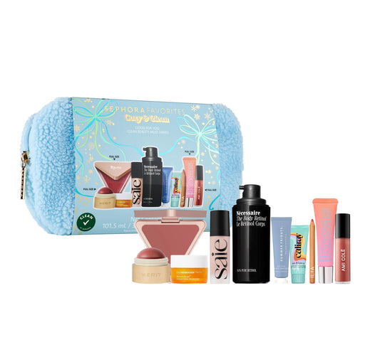 Sephora Favorites
Cozy and Clean Makeup and Skincare Set