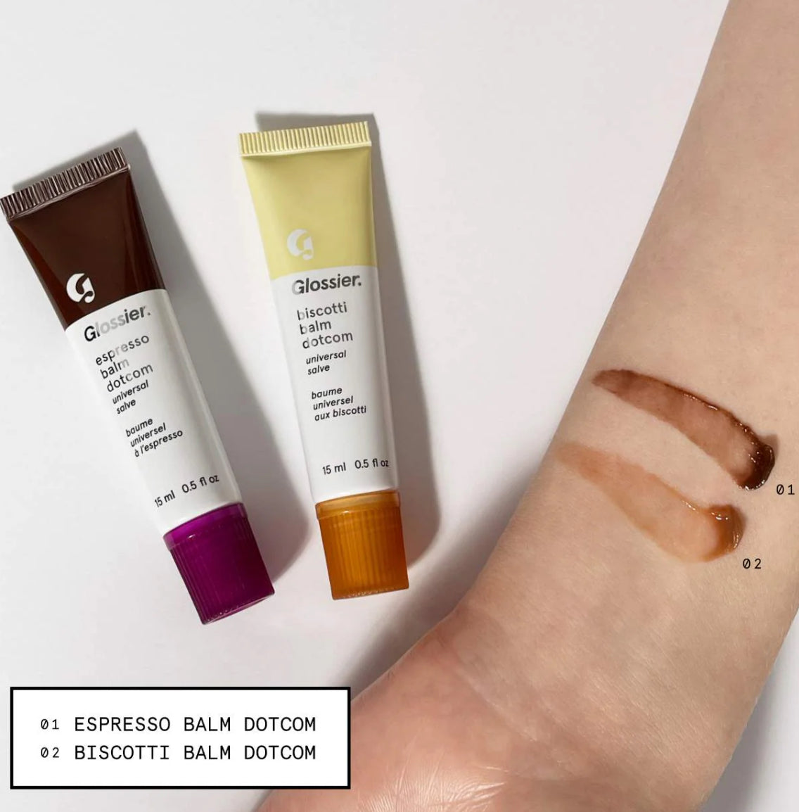 Glossier
Limited Edition Biscotti and Espresso Balm Dotcom Duo